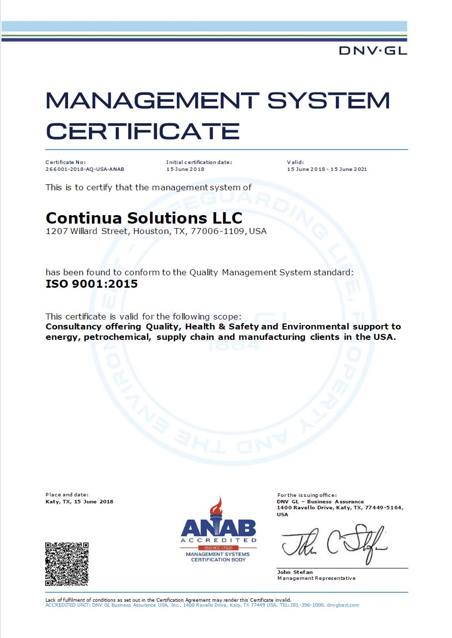 ISO 9001:2015 Certification